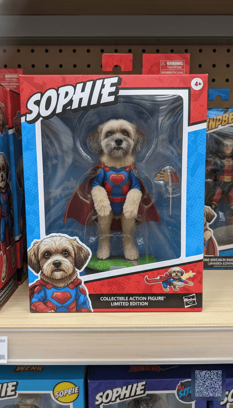 Turn this pet into a collectible action figure