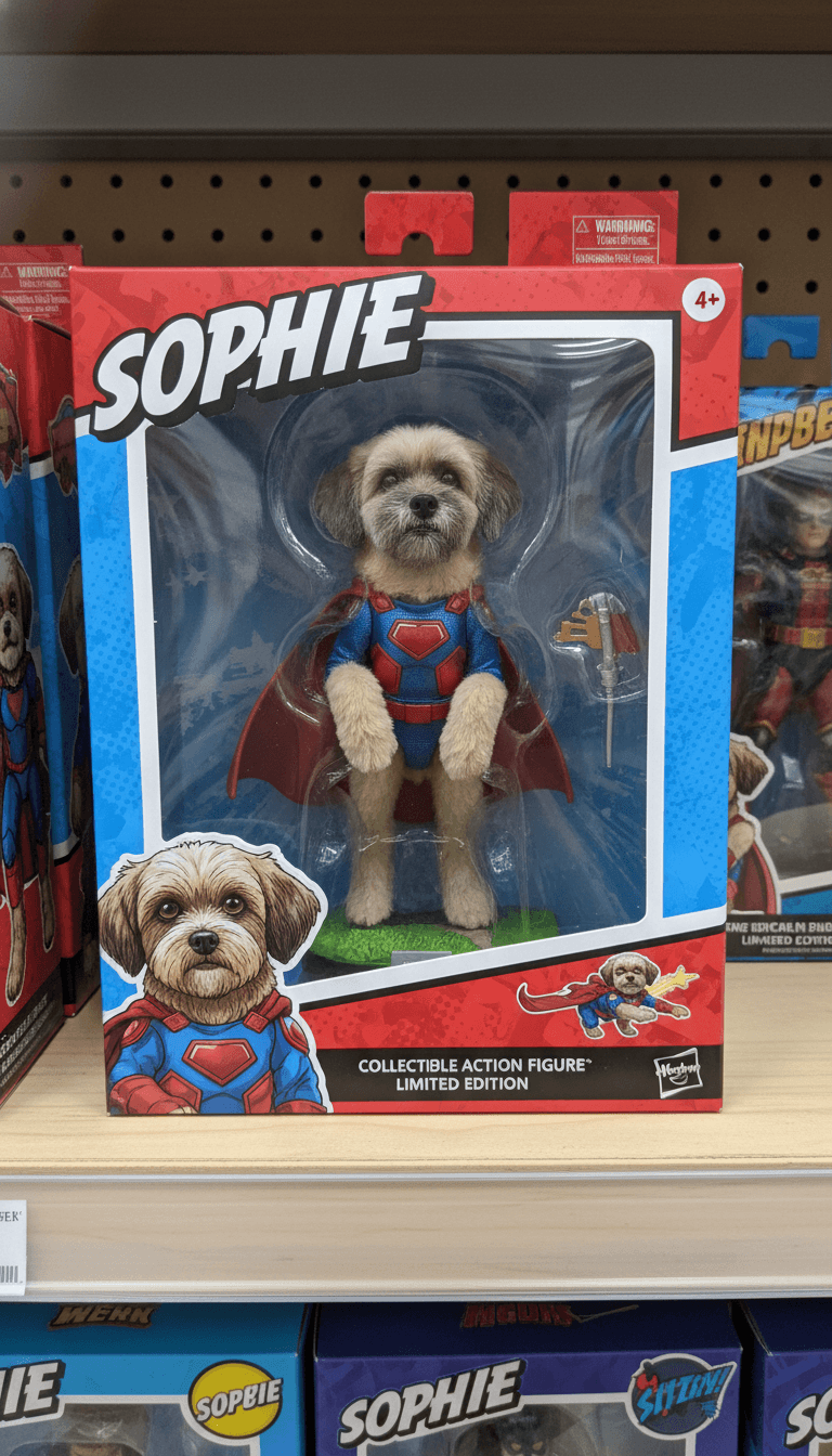 Turn this pet into a collectible action figure