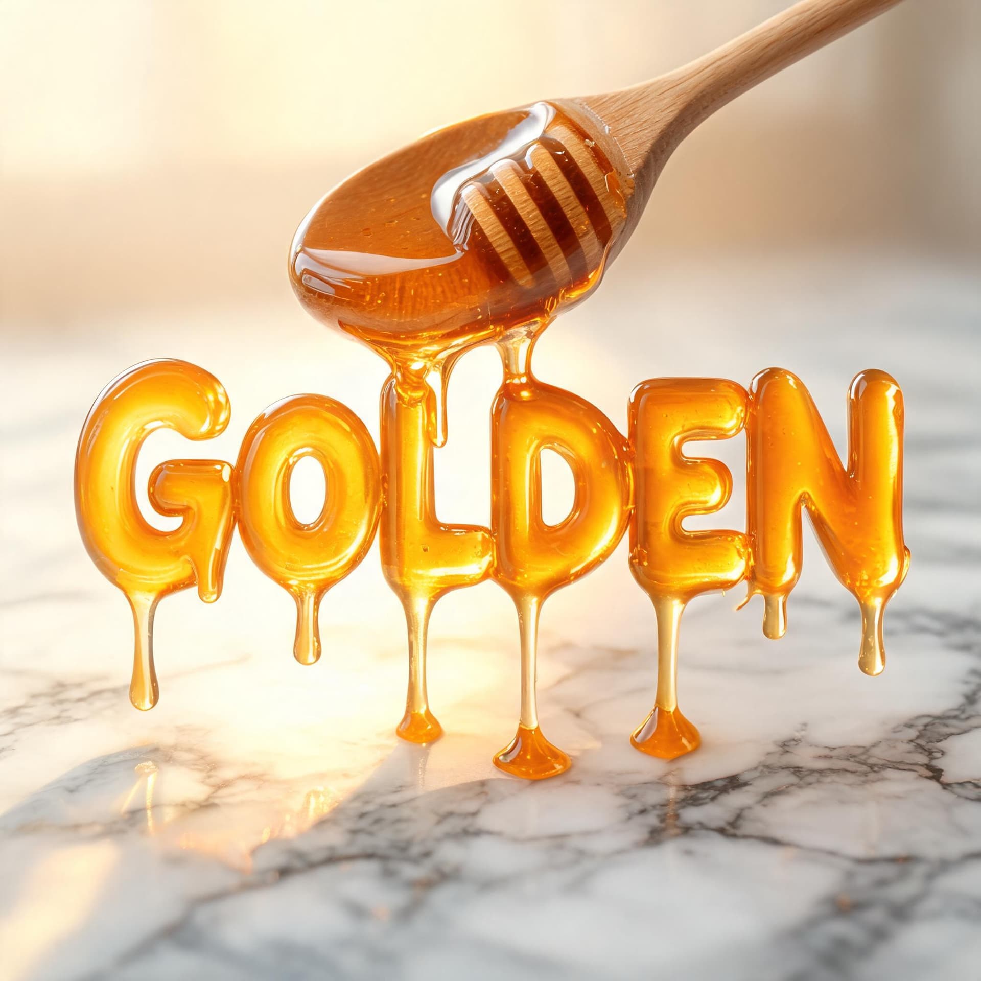 GOLDEN — Honey Typography