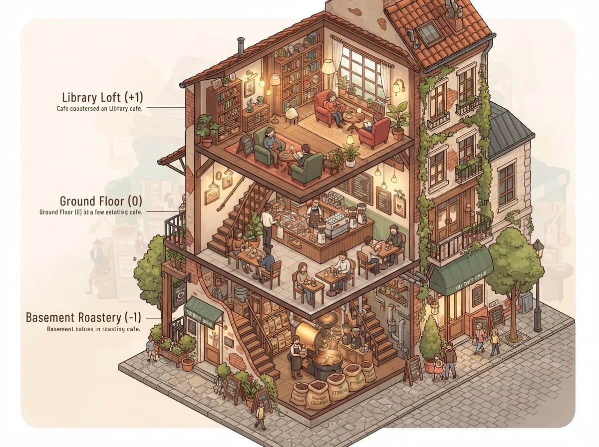 Isometric Cafe Cutaway