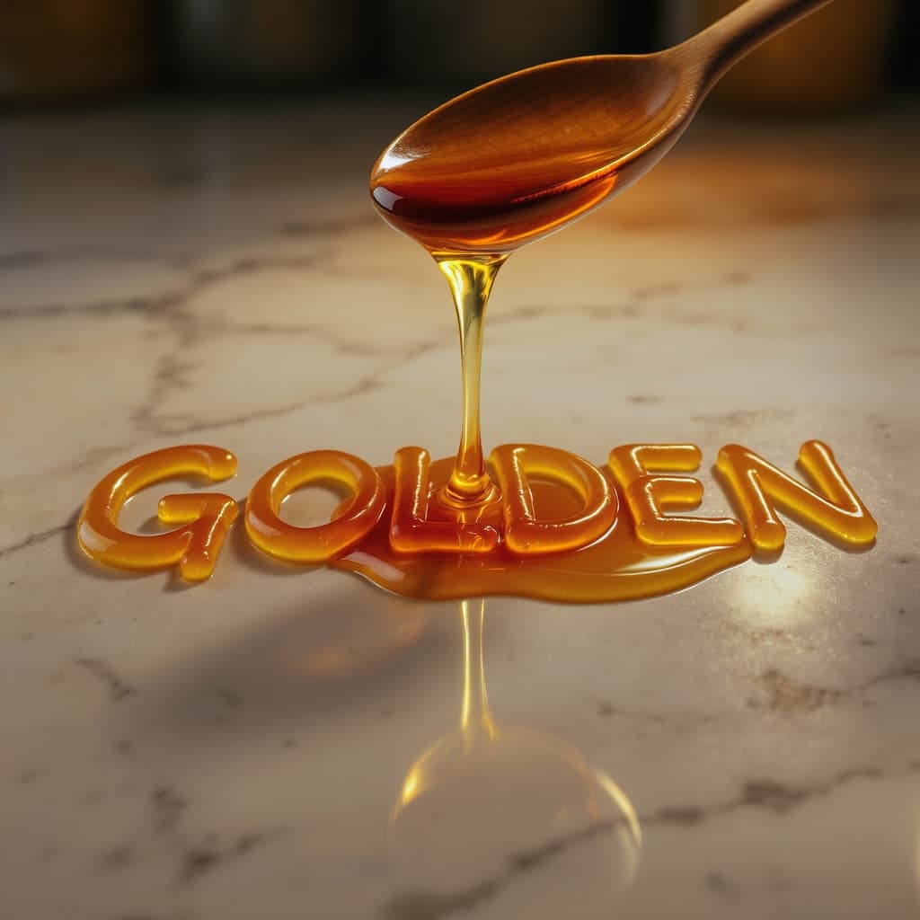 GOLDEN — Honey Typography