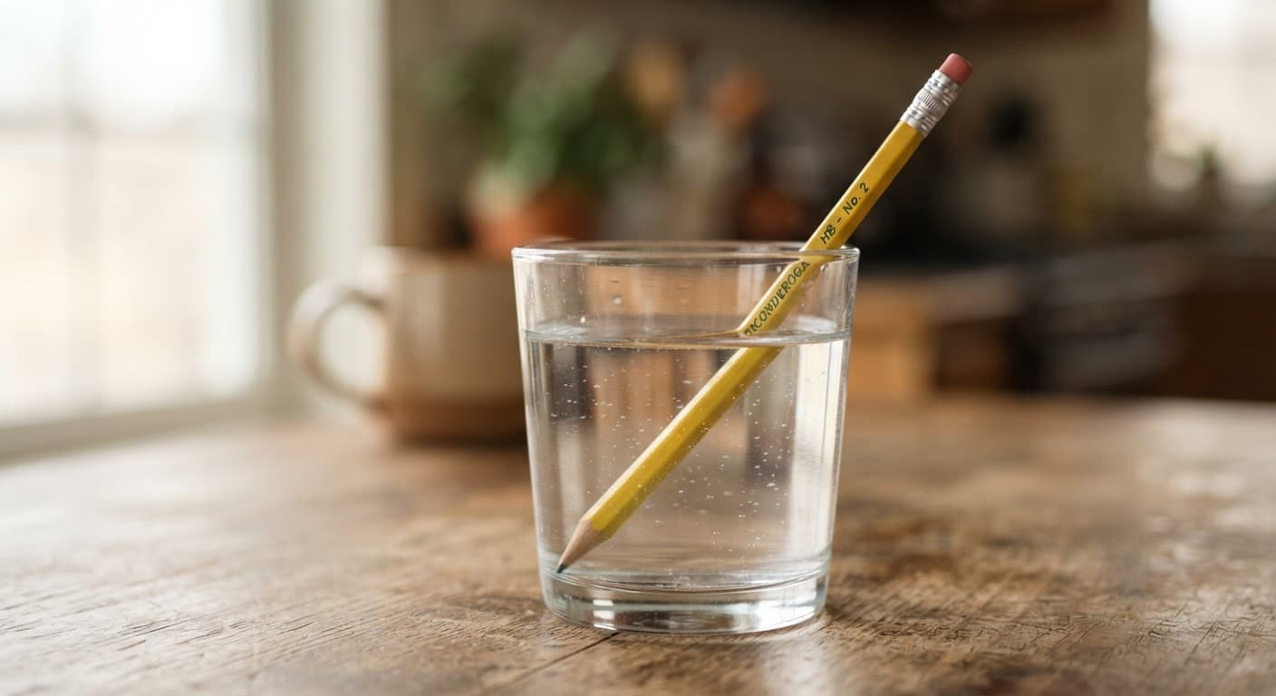 Pencil in a Glass of Water