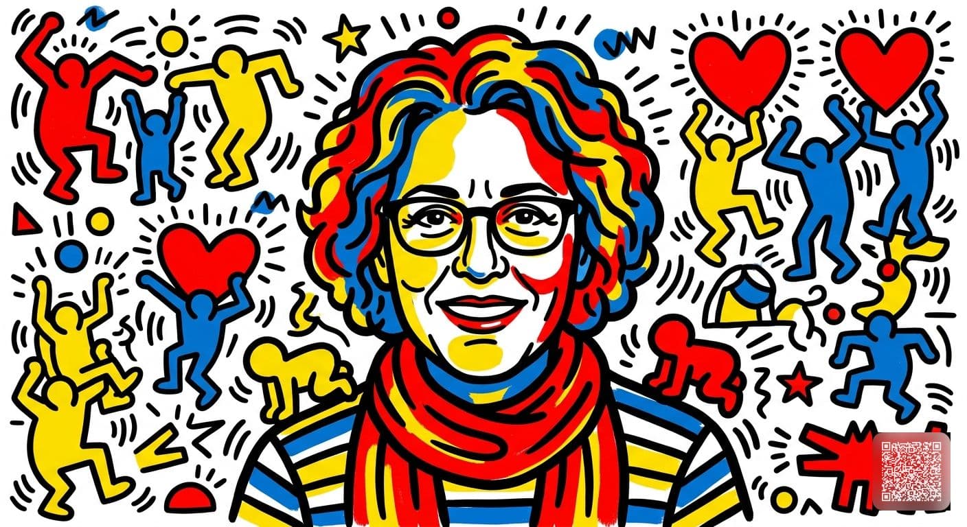 Keith Haring Pop Art Portrait