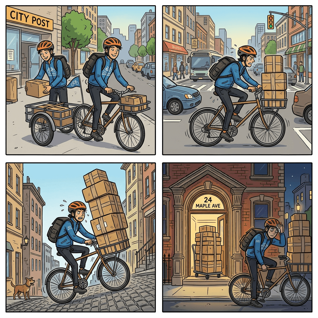 Same Character, Four Panels