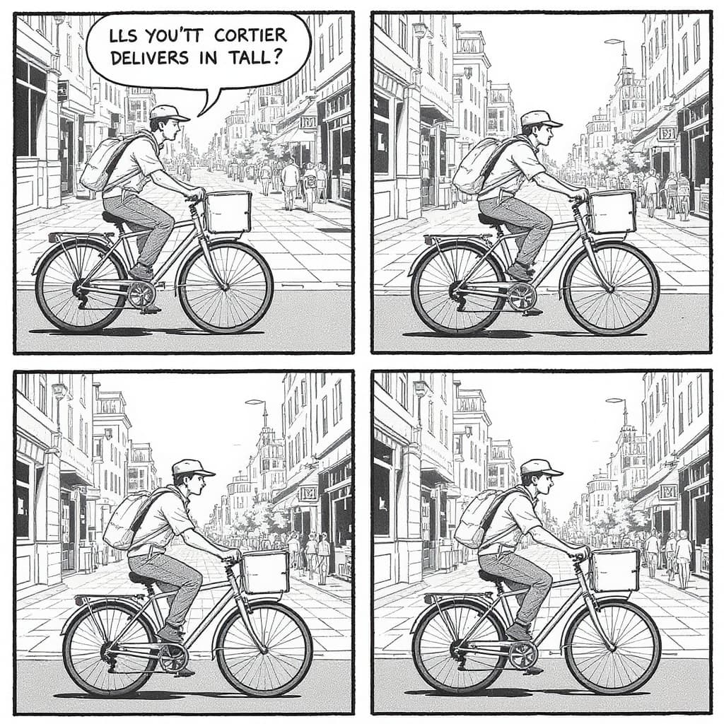 Same Character, Four Panels