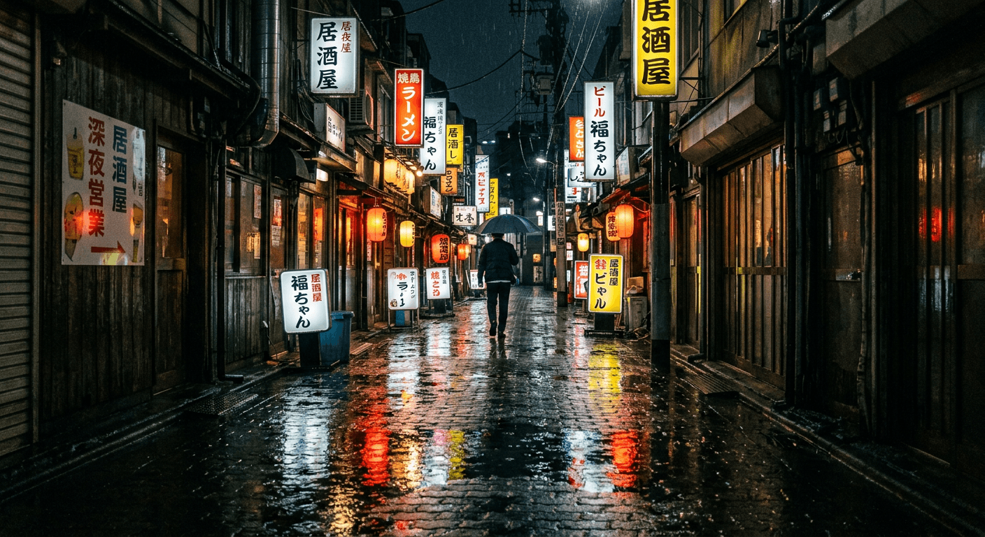 Tokyo Alley After Rain