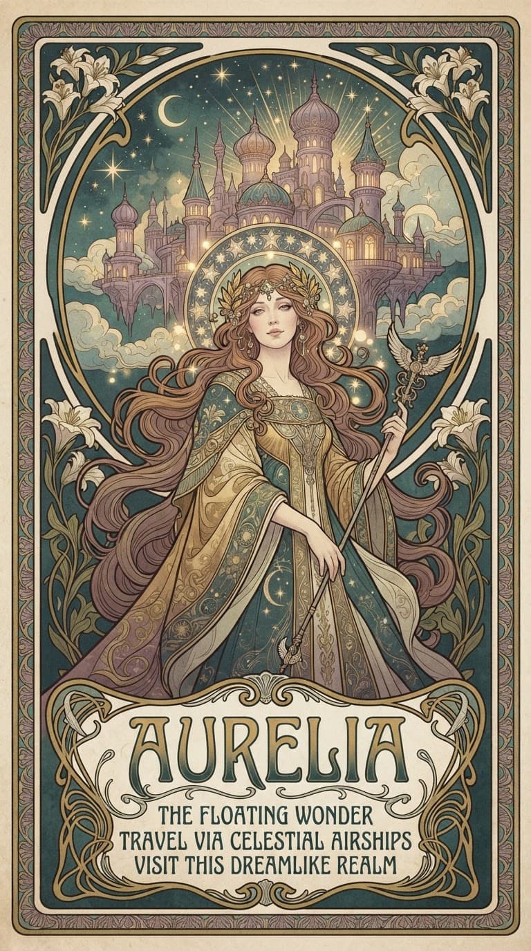 Art Nouveau Travel Poster — Aurelia