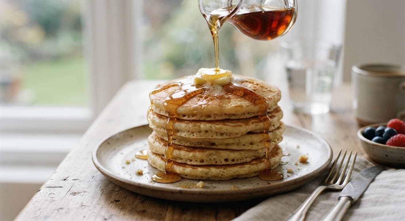Stack of Pancakes with Melting Butter