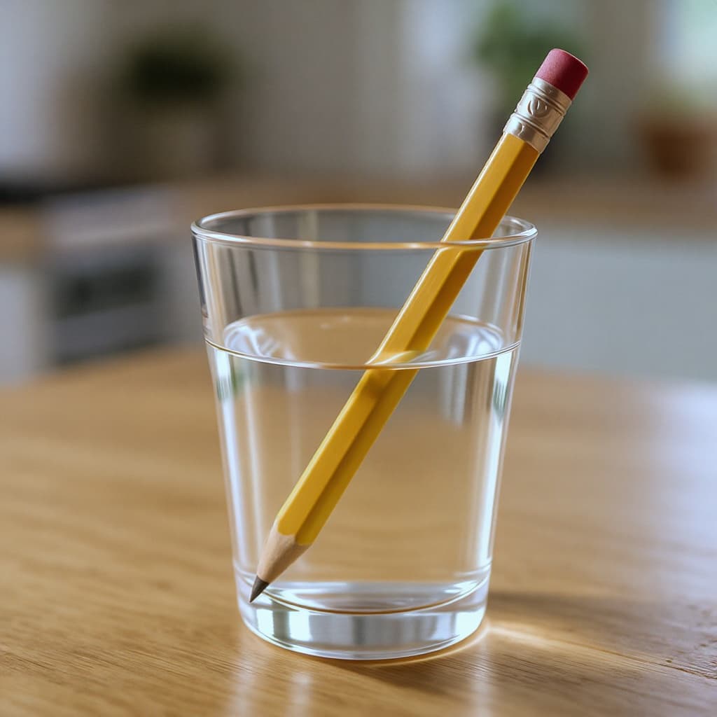 Pencil in a Glass of Water