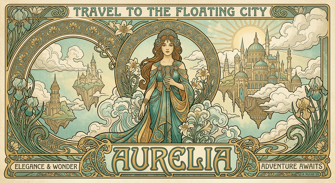 Art Nouveau Travel Poster — Aurelia
