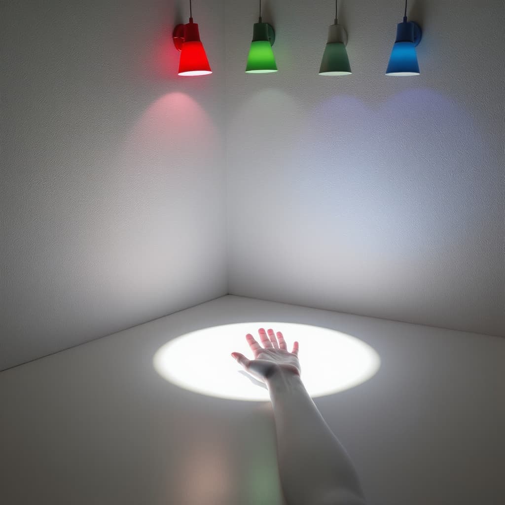 Three Lamps, One Hand