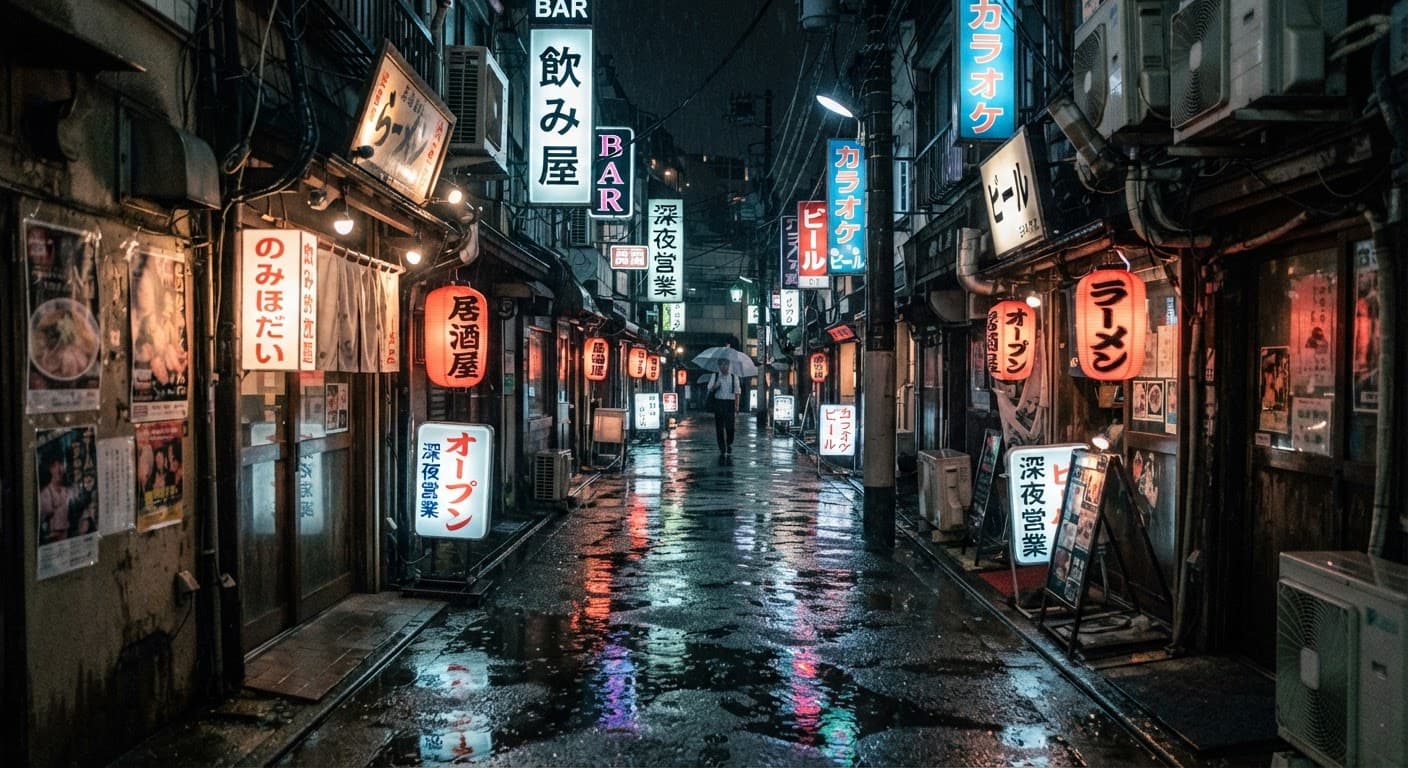 Tokyo Alley After Rain