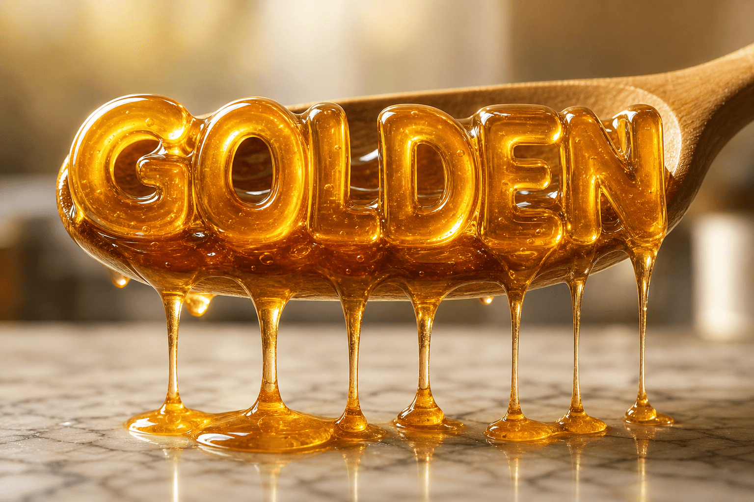 GOLDEN — Honey Typography