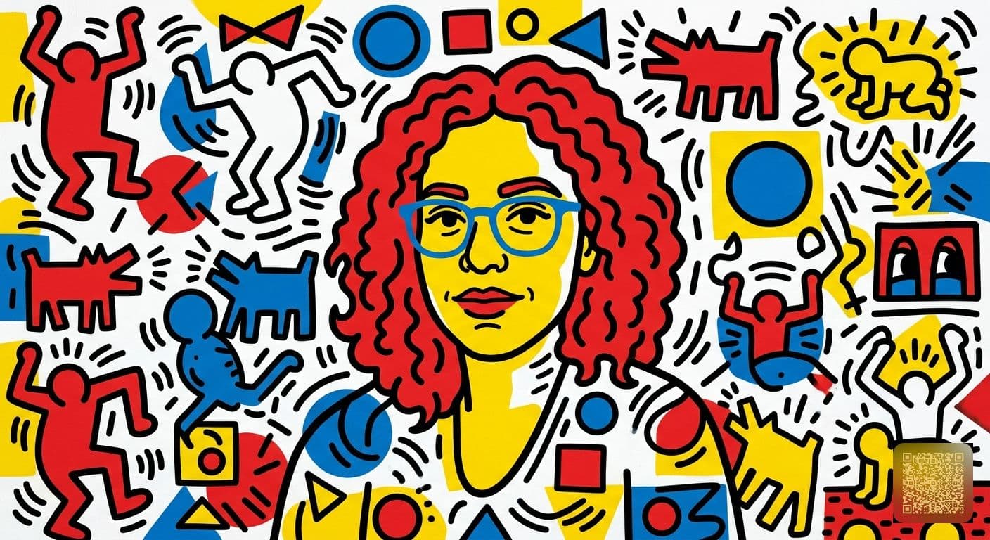 Keith Haring Pop Art Portrait