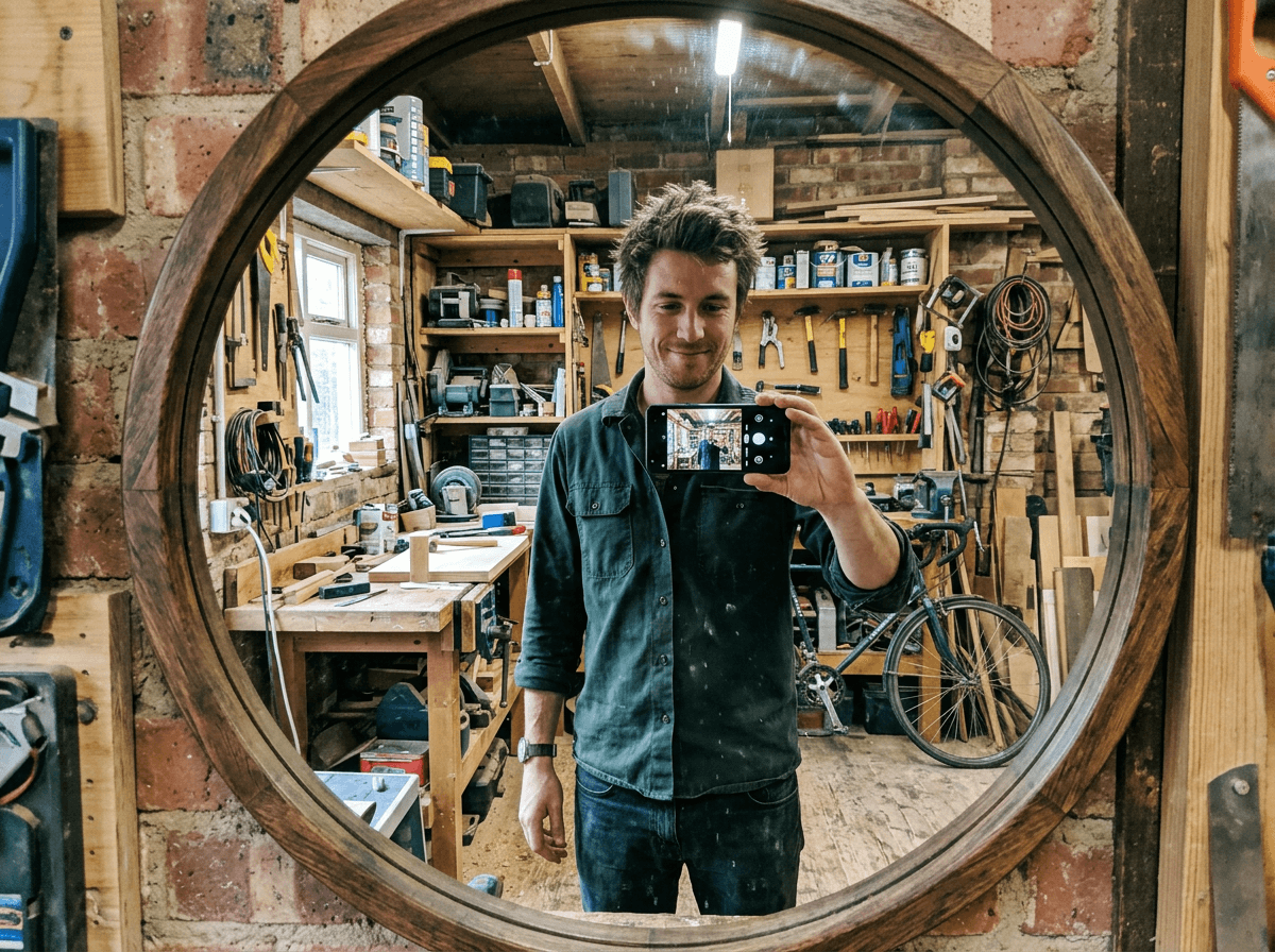 Phone-Screen Mirror Selfie