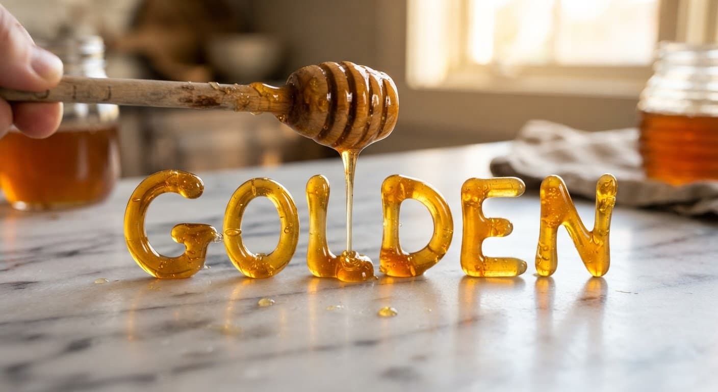 GOLDEN — Honey Typography