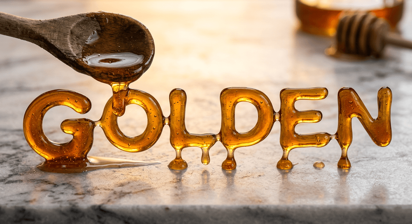 GOLDEN — Honey Typography