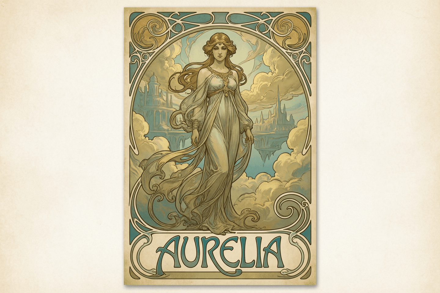 Art Nouveau Travel Poster — Aurelia