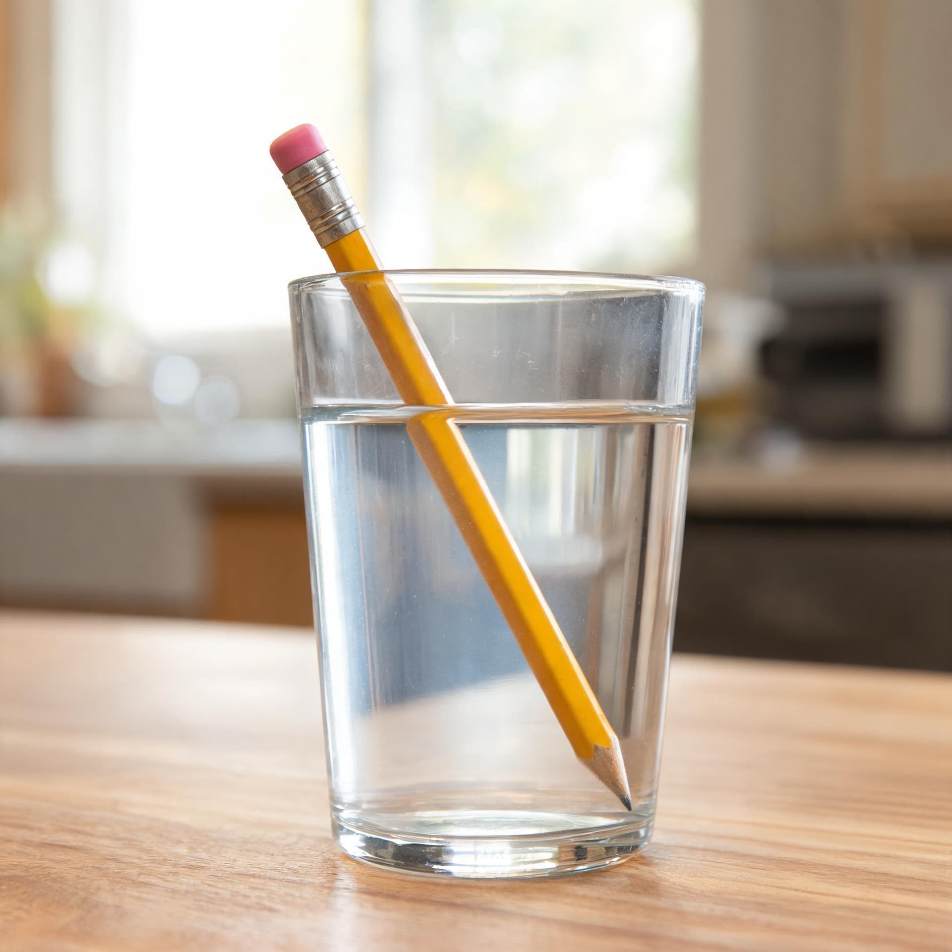 Pencil in a Glass of Water