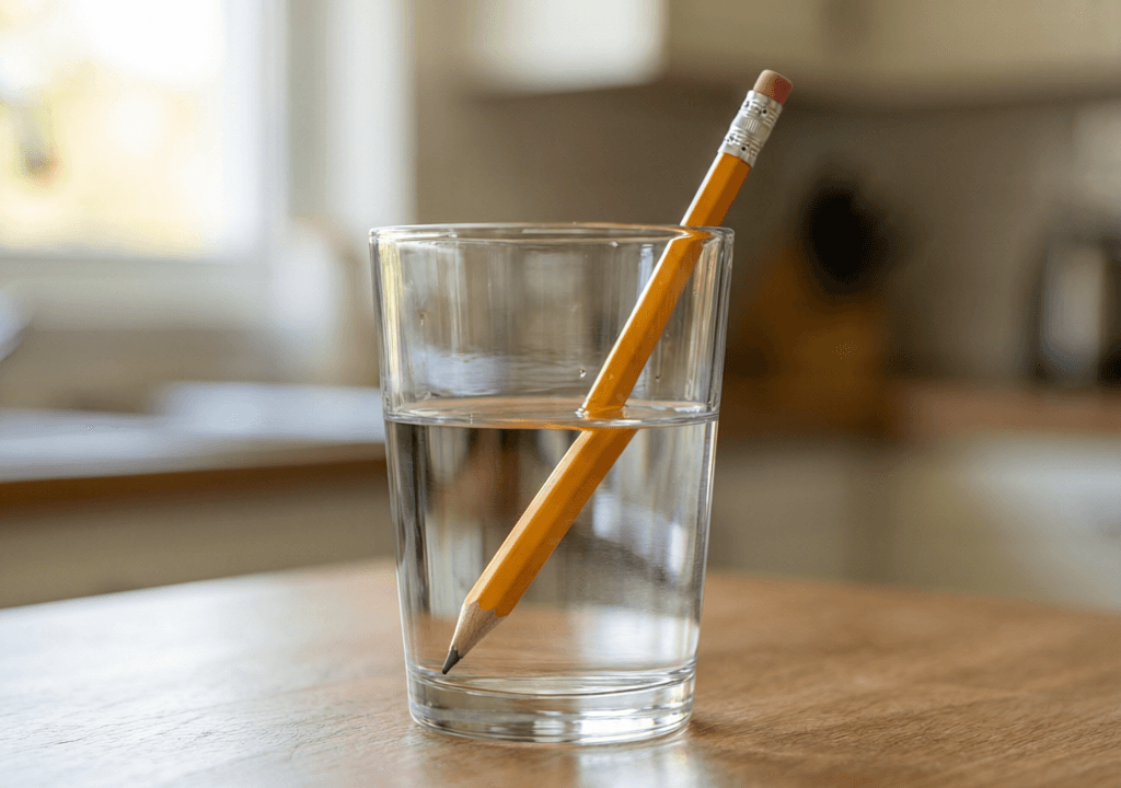 Pencil in a Glass of Water