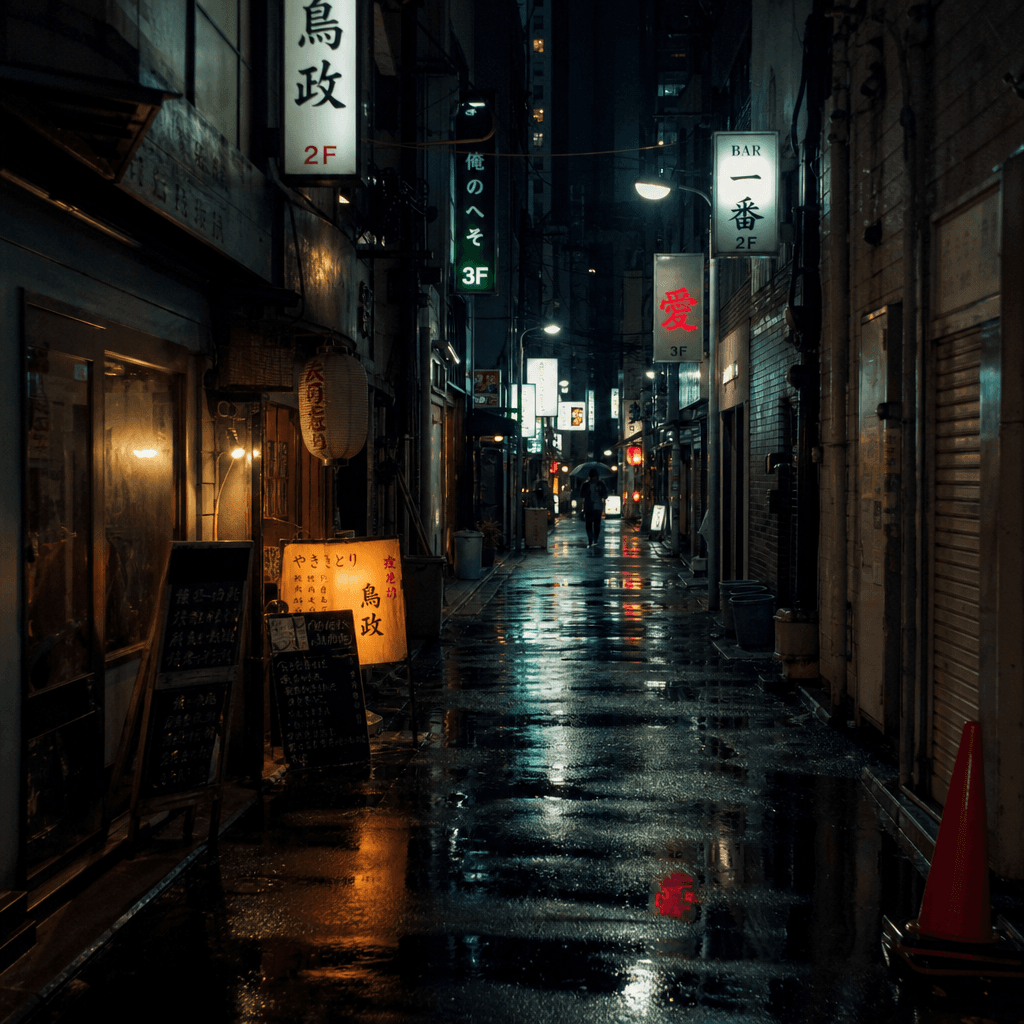 Tokyo Alley After Rain