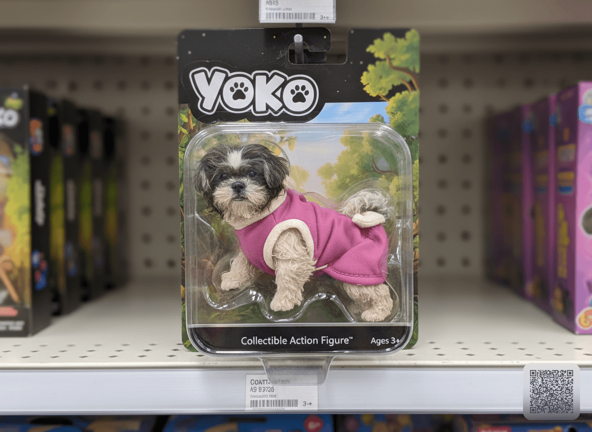Turn this pet into a collectible action figure