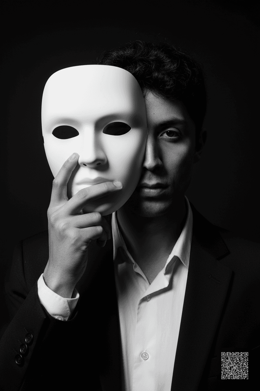Dramatic Mask Profile Photo