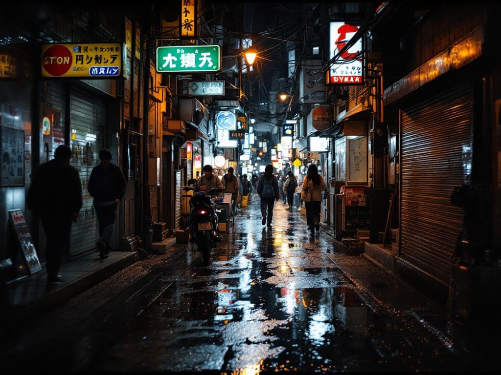 Tokyo Alley After Rain