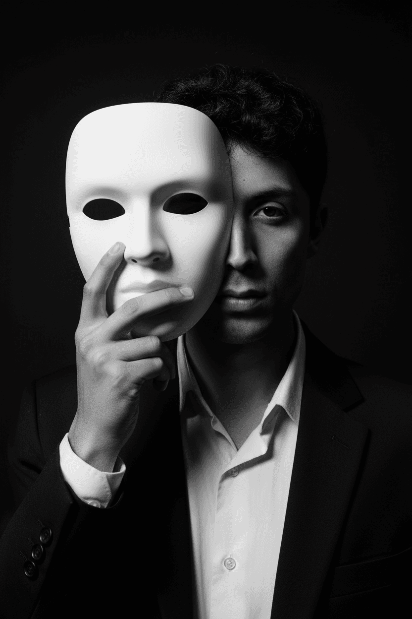 Dramatic Mask Profile Photo