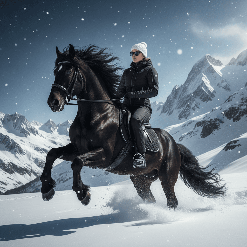 Majestic Black Horse Portrait