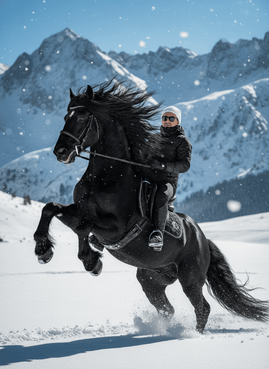 Majestic Black Horse Portrait