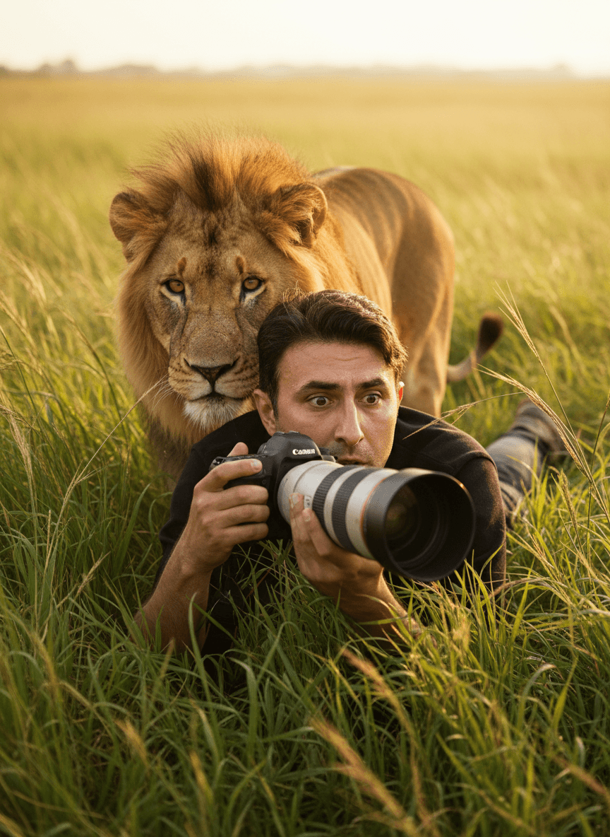 Nature Photographer Lion Hunt