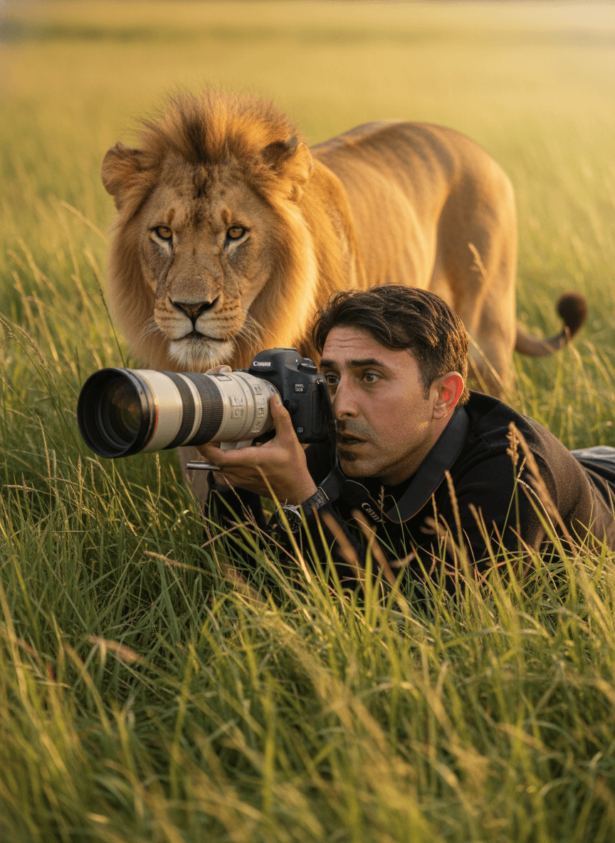 Nature Photographer Lion Hunt
