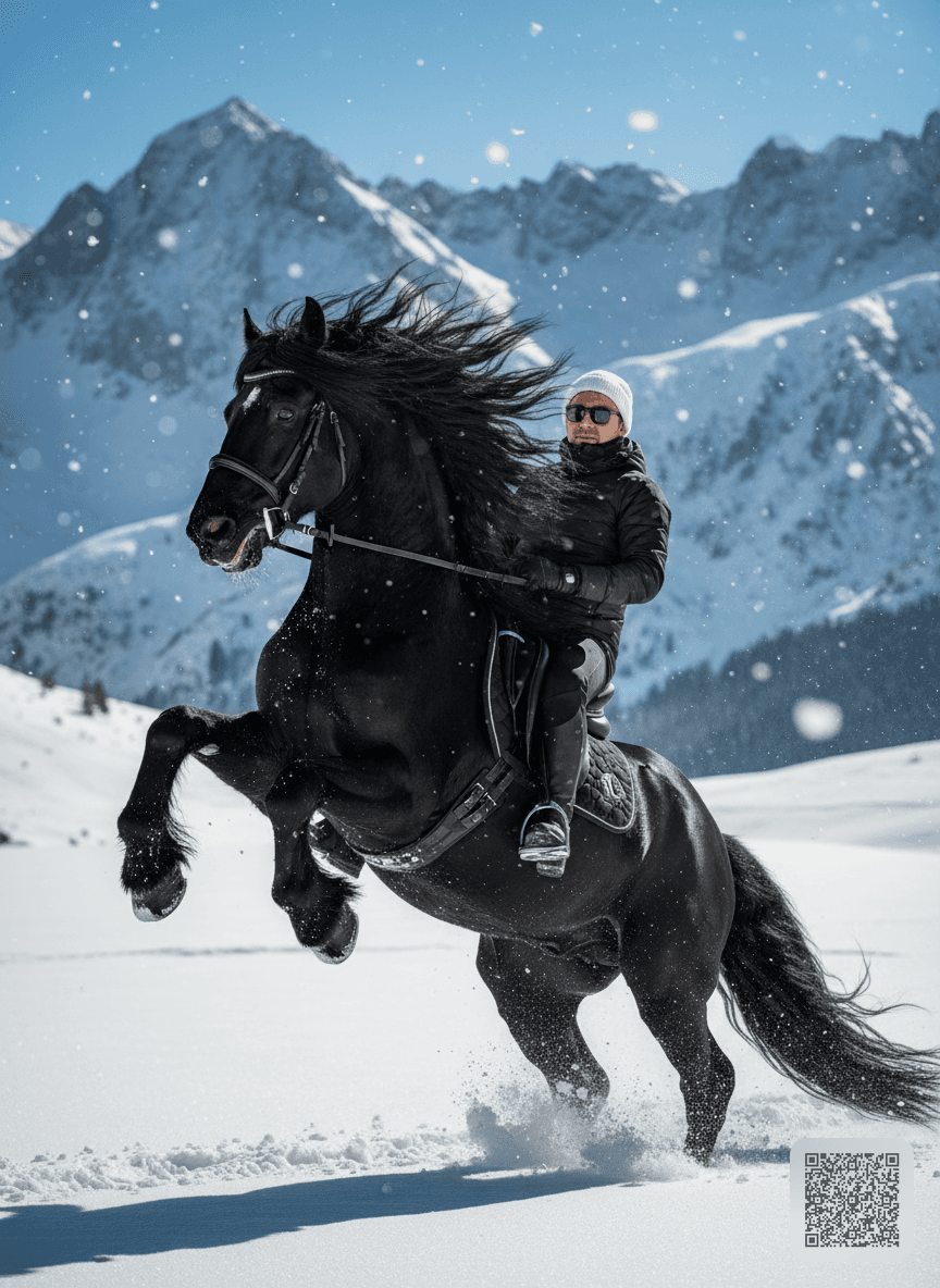 Majestic Black Horse Portrait