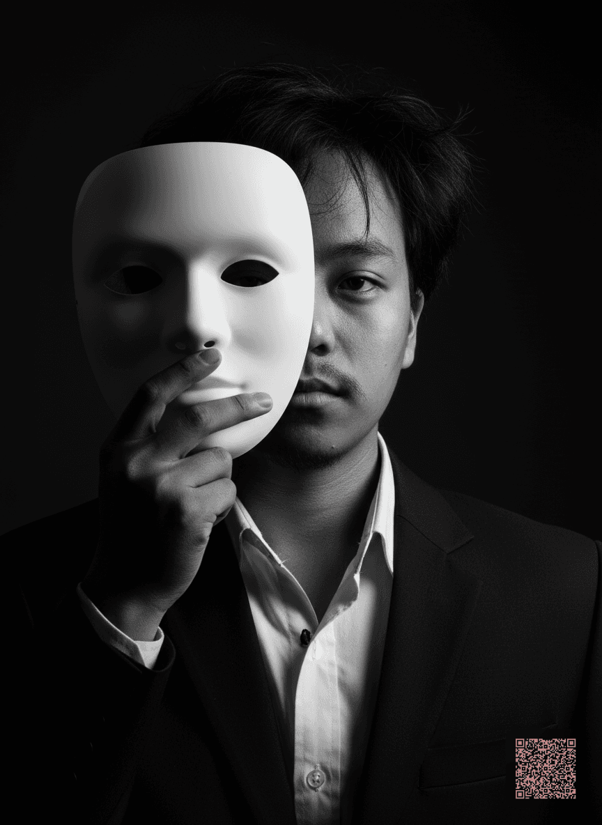 Dramatic Mask Profile Photo