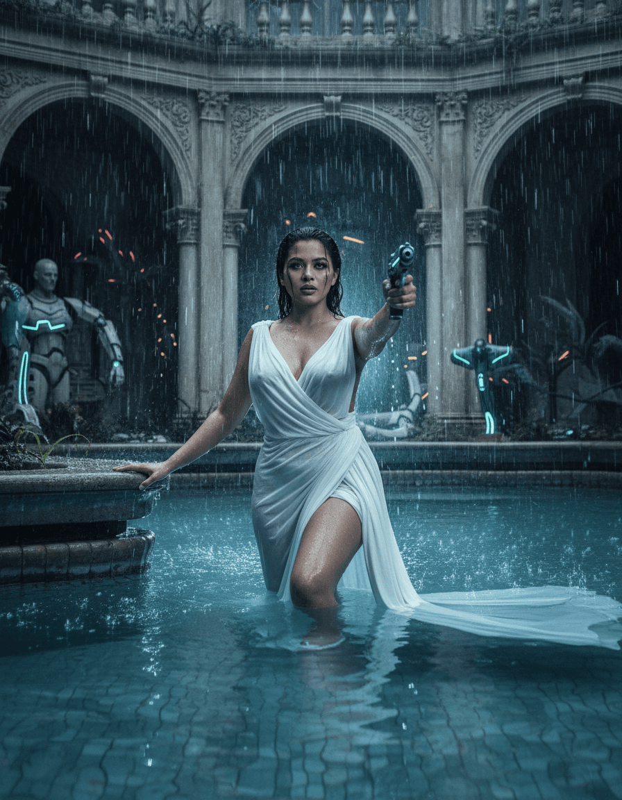 futuristic femme fatale