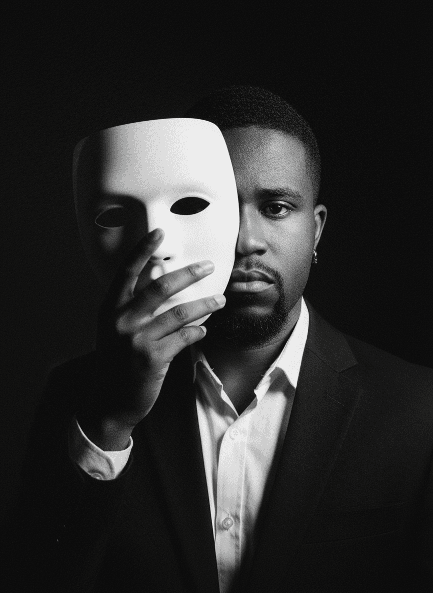 Dramatic Mask Profile Photo