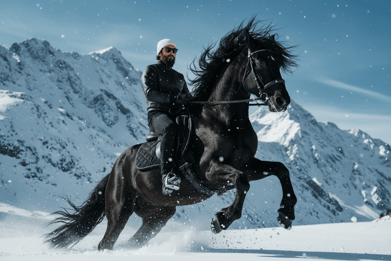 Majestic Black Horse Portrait
