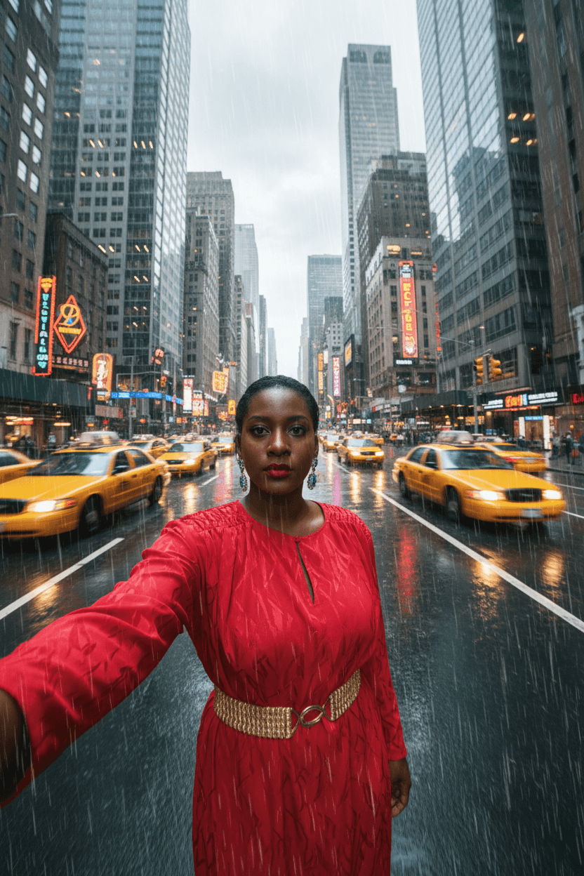 Wide Angle Fisheye City Rain