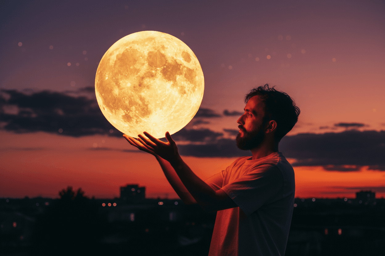 Holding the Moon Portrait