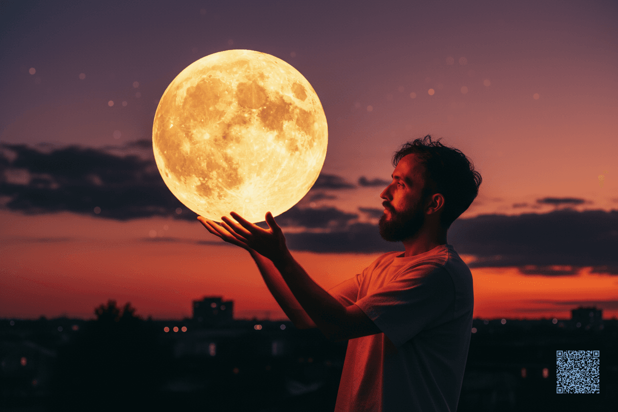 Holding the Moon Portrait