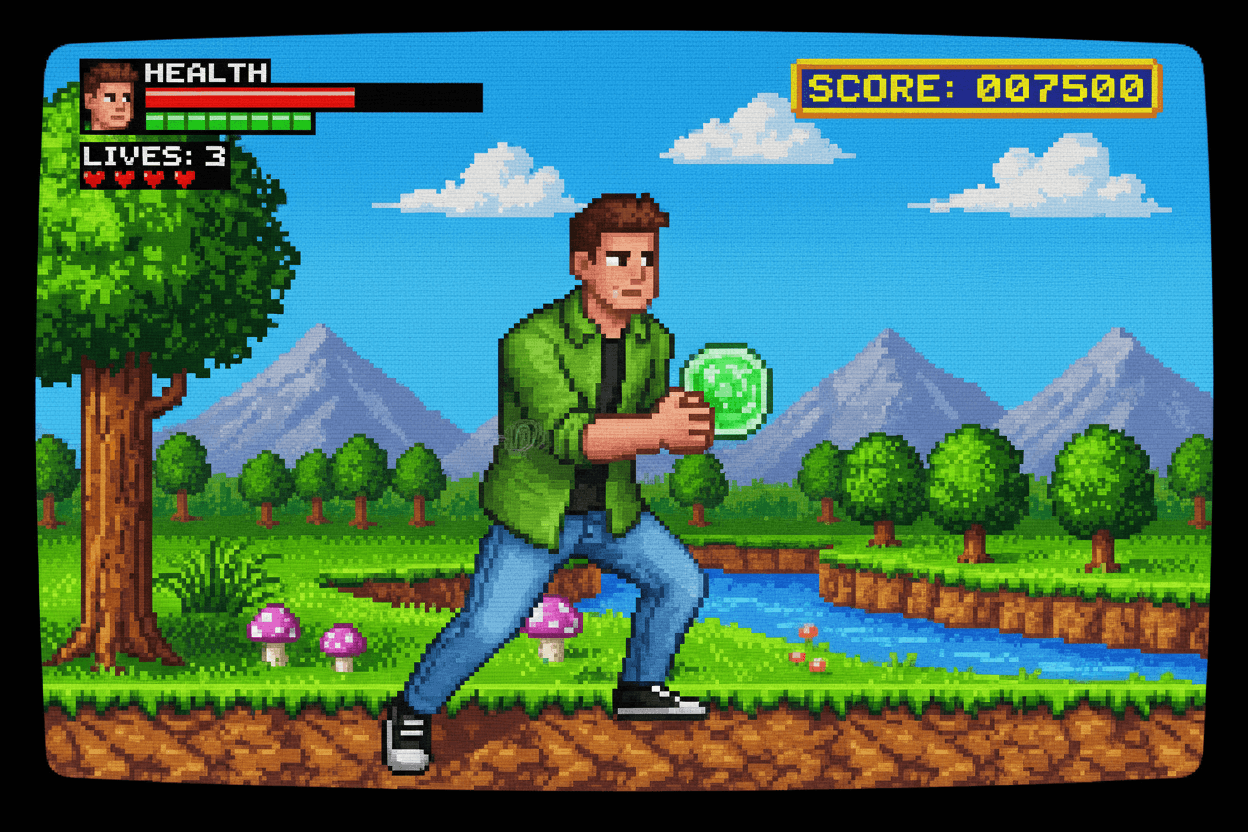AI Retro 16-bit Video Game Character Generator