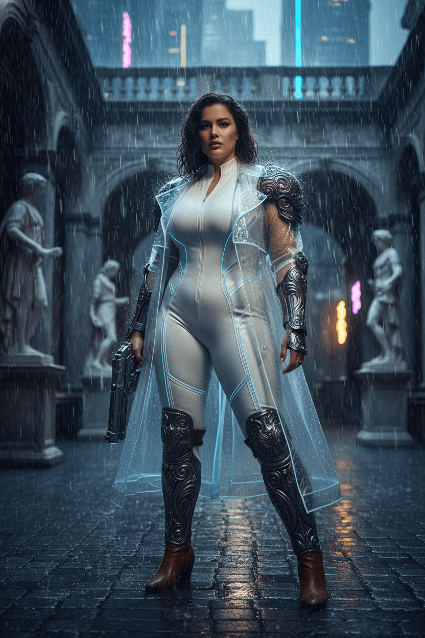 futuristic femme fatale