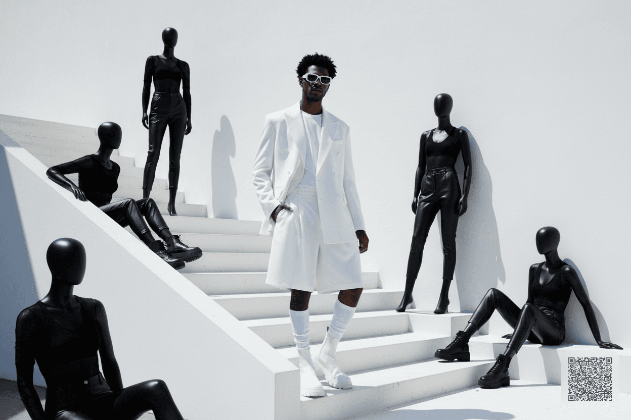 White Suit Fashion Editorial