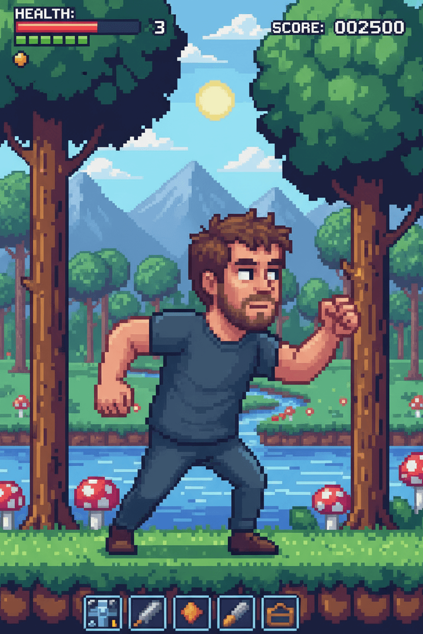 AI Retro 16-bit Video Game Character Generator