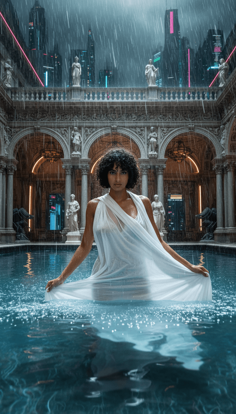 futuristic femme fatale