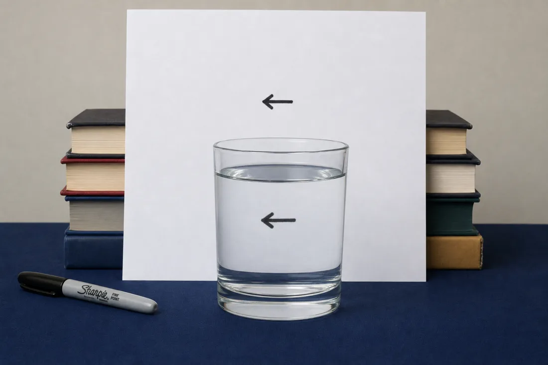 OpenAI gpt-image-2 — Two Arrows, One Glass of Water run 1