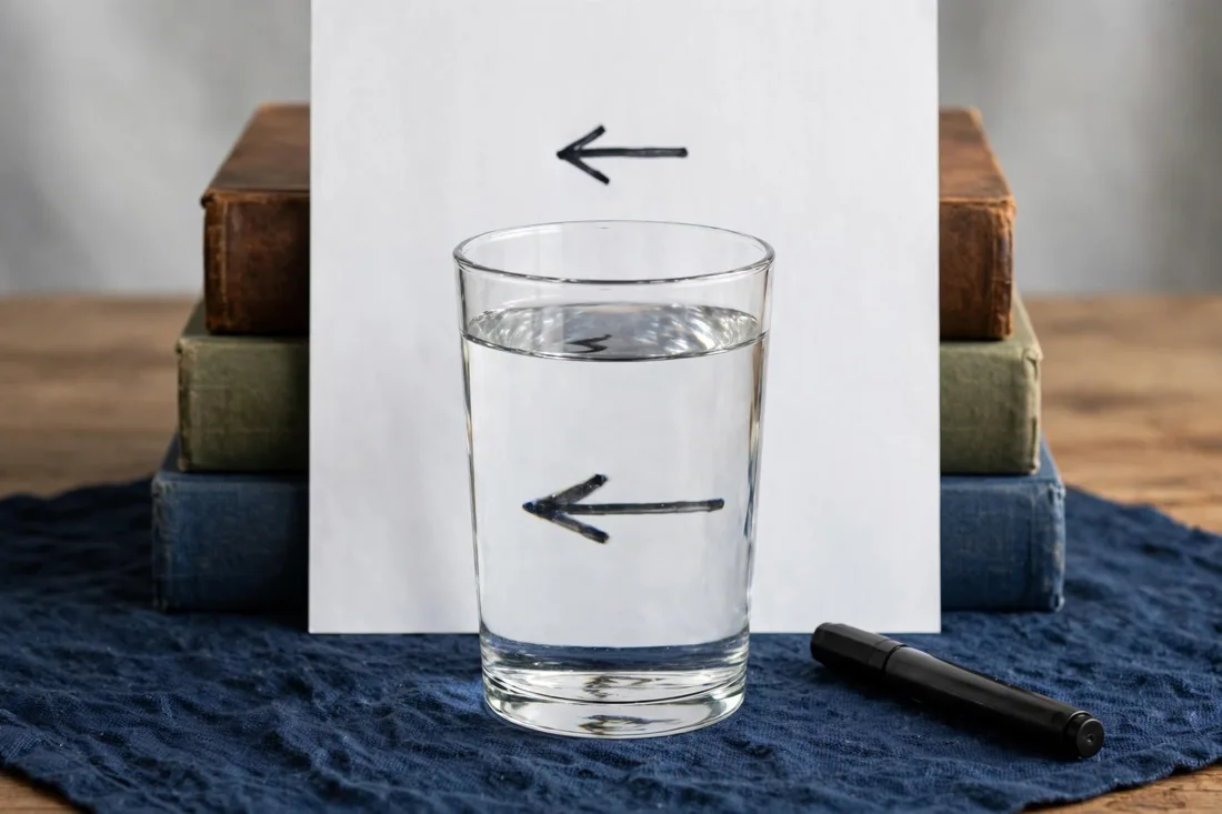 Meta Muse Image — Two Arrows, One Glass of Water run 3