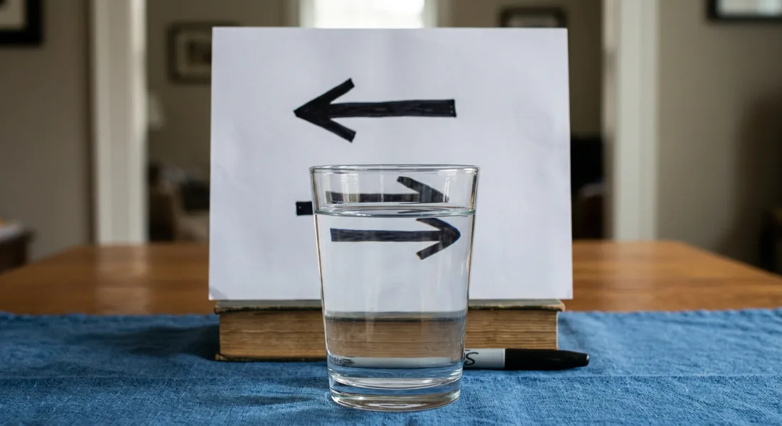 Google Nano Banana 2 — Two Arrows, One Glass of Water run 2