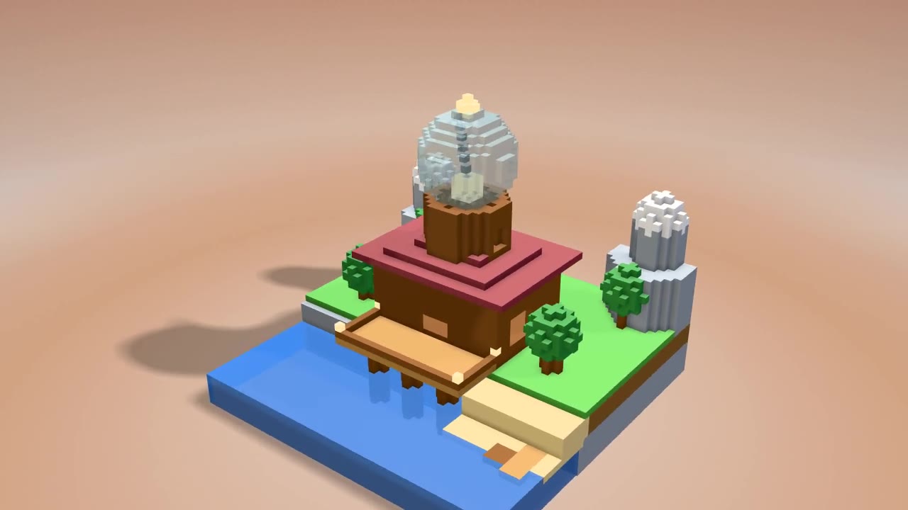 Voxel Dream Home Diorama